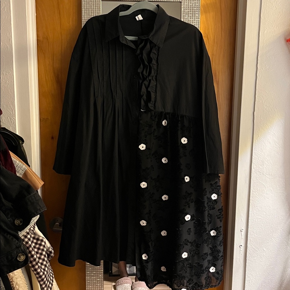 Black and White Floral Dress